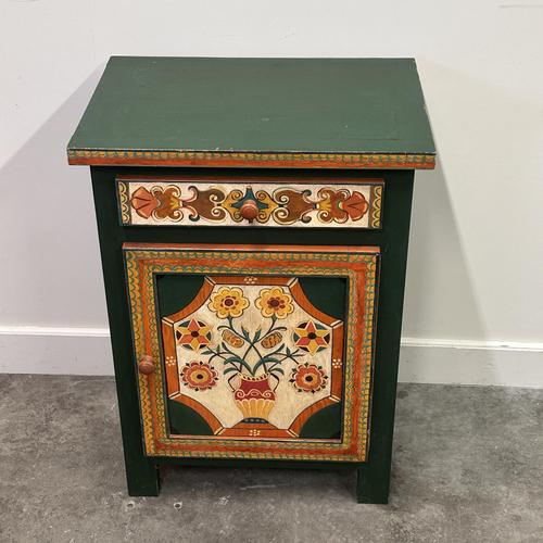 Large Provençal Folk Art Hand-Painted Cabinet, 1970s For Sale - Image 12 of 15