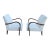 A Pair of 1930s Art Deco “Swan Song” Armchairs in Ivory Bouclé For Sale