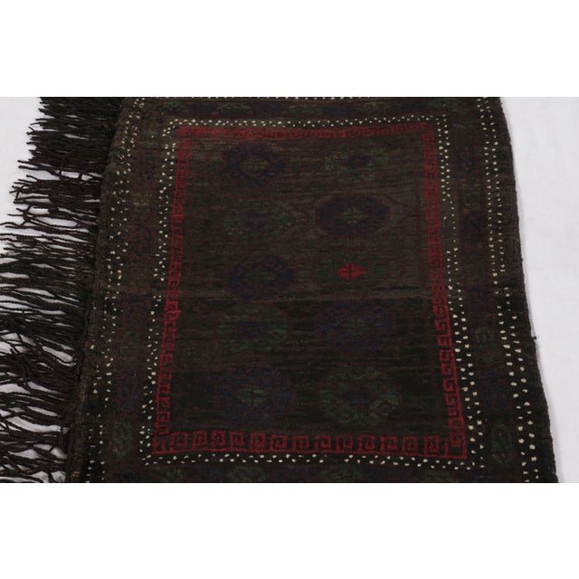 Rug & Kilim Vintage Balisht Tribal Rug, Black and Brown With Geometric Patterns - Rug & Kilim For Sale - Image 4 of 9