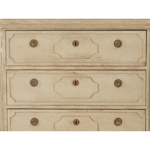 Gray Antique Gustavian Style Chests of Drawers - A Pair For Sale - Image 8 of 11