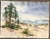 Coastal beach watercolor painting by artist Ingrid Hofer (1926-2019). Signed and location on back. This was probably...
