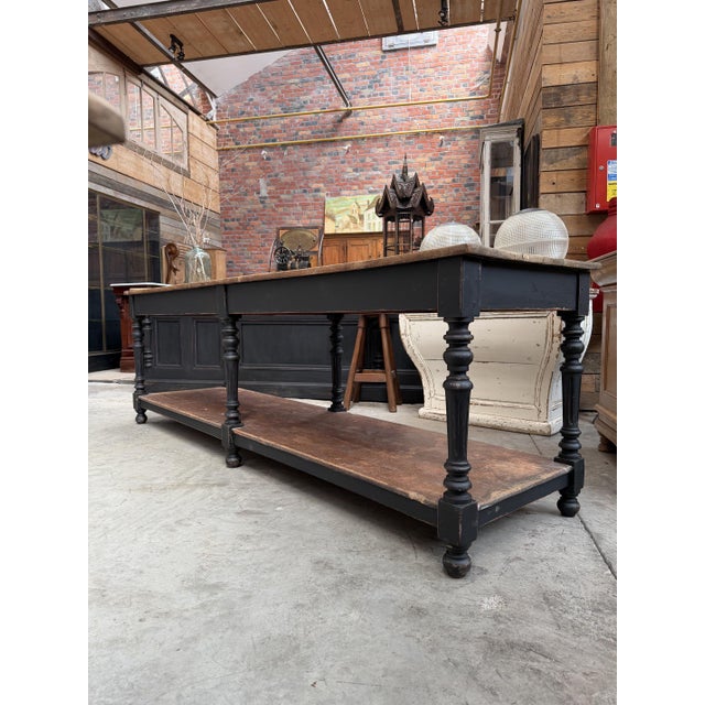 Early 20th Century Cloth Merchant's Table For Sale - Image 3 of 17