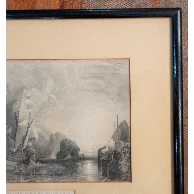 19th Century English Steel Engraving of "Ulysses Deriding Polyphemus" After JMW Turner For Sale - Image 4 of 14