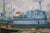 Nikolajs Breikss, Port, Big Ship, 1964, Oil on Cardboard For Sale - Image 4 of 6