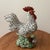 Vintage Authentic Italian Hand-Painted Ceramic Rooster and Tiny Hen Sculpture For Sale - Image 4 of 12