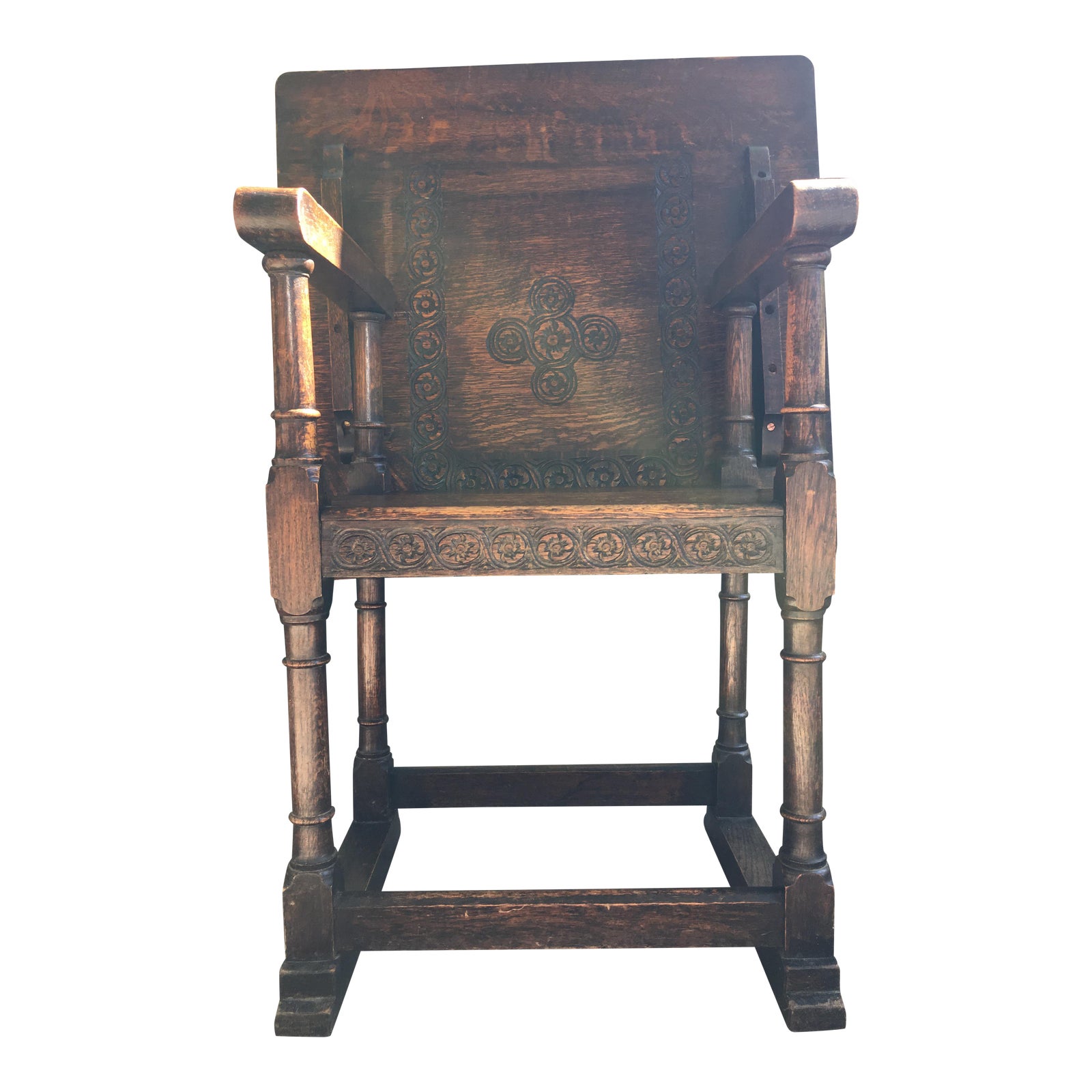Oak Folding Table Chair Chairish