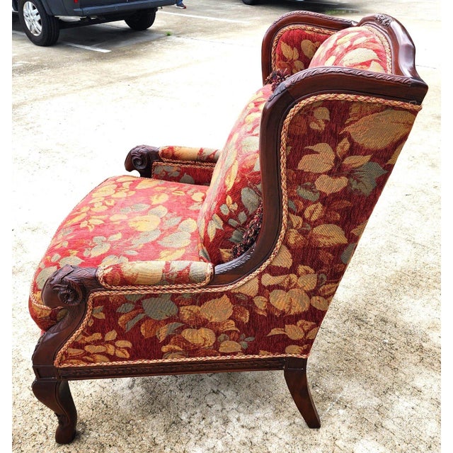 1980s Library Reading Lounge Chair by Key City Furniture For Sale - Image 5 of 12