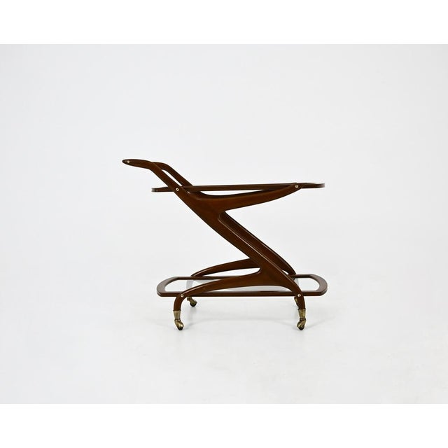 Mid-Century Modern Vintage Italian Serving Trolley, 1960s For Sale - Image 3 of 13