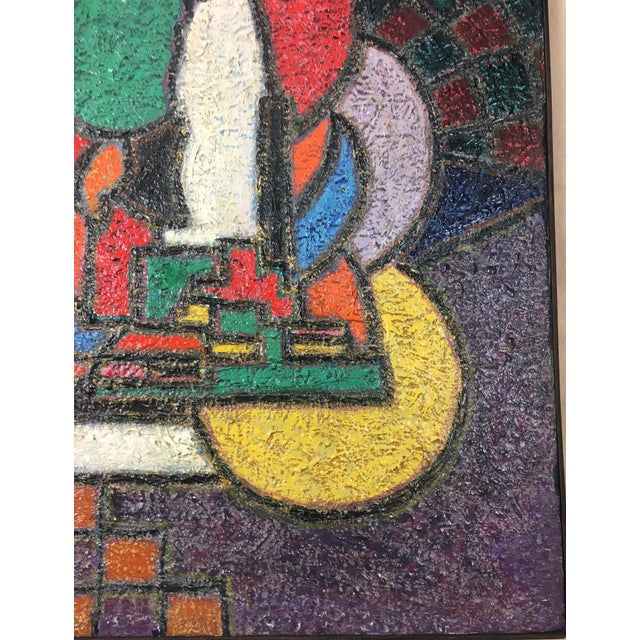 Original 20th Century Abstract Painting by Rene Ravaute For Sale In Miami - Image 6 of 11
