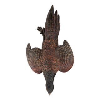 Antique 20th Century Cold Painted Bronze Wall Hanging Document Holder For Sale