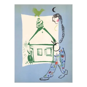 1960 Marc Chagall Original Lithograph La Maison De Mon Village
