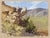 027 - Plein Air-Golden, CO, 4/17/22 by Judd Mercer | Gouache Painting of a rocky landscape with vegetation For Sale
