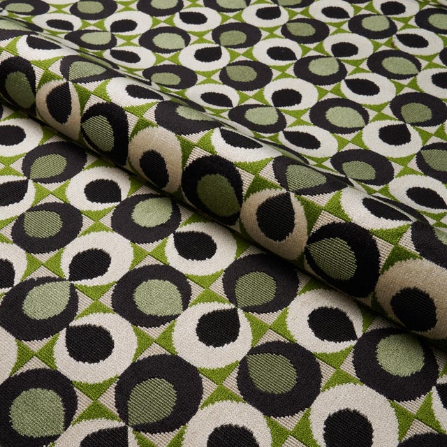 SAMPLE - Schumacher Eclipse Velvet Fabric In Spruce For Sale