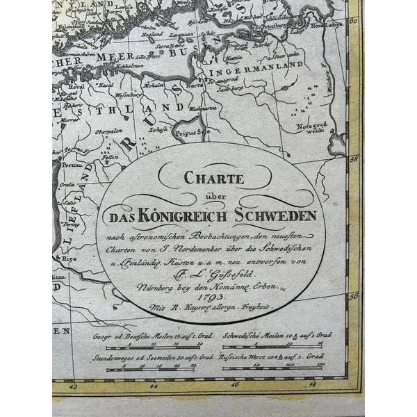 Sweden and Scandinavia – Antique Map by F.L. Güssefeld, Homann Heirs, c.1793s This finely engraved antique map, titled...
