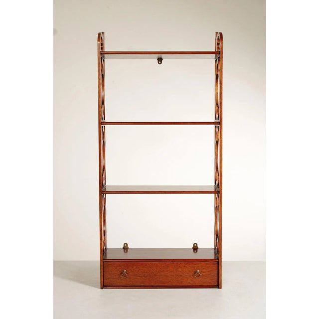 Wood Georgian Style Mahogany Wall-Hanging Etagere For Sale - Image 7 of 12