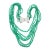 David Webb Emerald Diamond Multi-Strand Beads Necklace For Sale