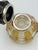 Victorian Vintage Glass & Enamel Inkwell – Octagonal Cut Glass With Black & Gold Hinged Lid – Decorative Desk or Vanity Accent For Sale - Image 3 of 8