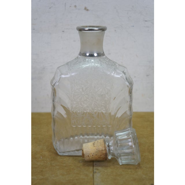 Antique Tantalus Bar Liquor Decanter Set w/ 6 Shot Glasses & Locking Case 12" For Sale - Image 9 of 18