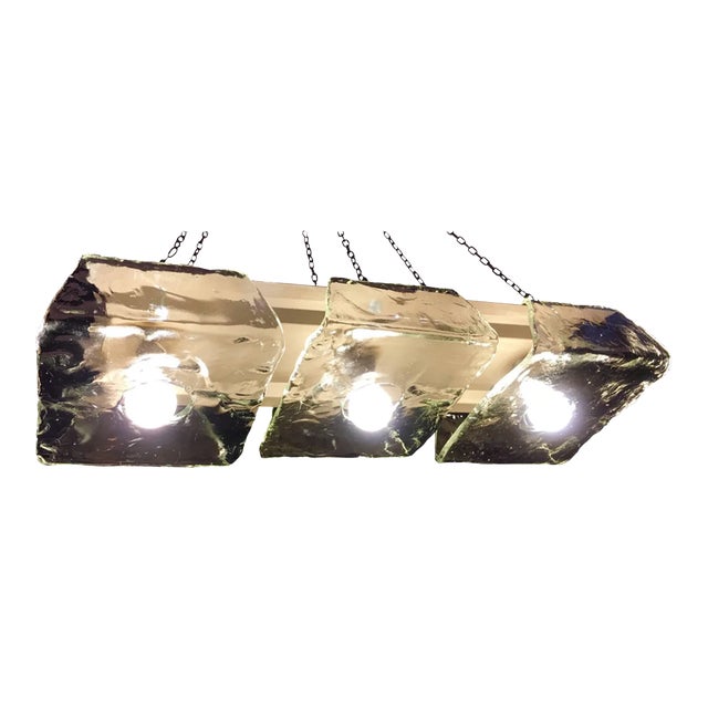 Pendant Light in Murano Glass by Nason for Mazzega, 1970s For Sale