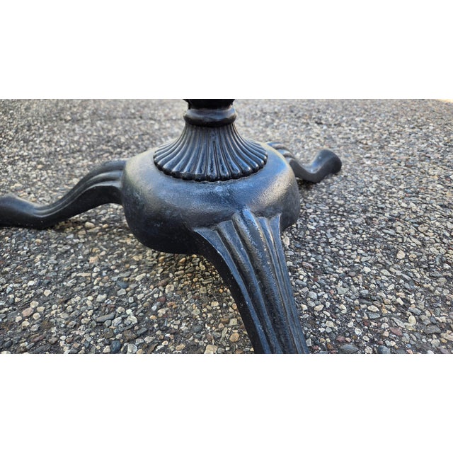 Late 20th Century Late 20th Century Neoclassical Revival Cast-Iron Tripod Table Base For Sale - Image 5 of 17