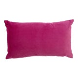 FirmaMenta Italian Pink Velvet Lumbar Pillow For Sale