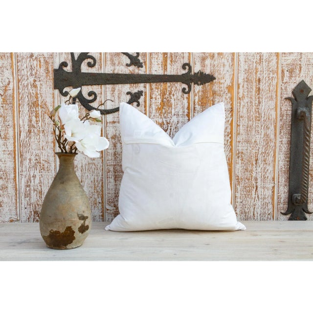 Textile Indigo Filanan Kantha Small Pillow For Sale - Image 7 of 9