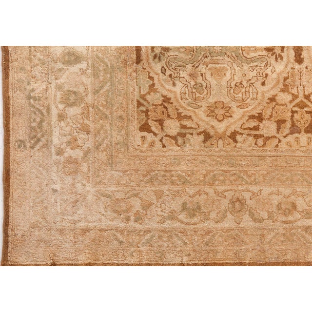 Fine Antique Indian Amritsar Handmade Wool Rug For Sale - Image 11 of 12