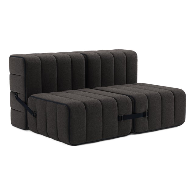 Curt Modular Set - Flexible 2-Seater - Jet - 9108 (Brown) by Ambivalenz, Set of 4 For Sale