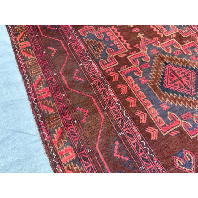 Antique Herati Hand-Knotted Wool Rug - 8'7" X 4'0" For Sale - Image 12 of 14