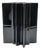 Black Ceramic Vase by Angelo Mangiarotti for F.lli Brambilla, Italy, 1960s For Sale