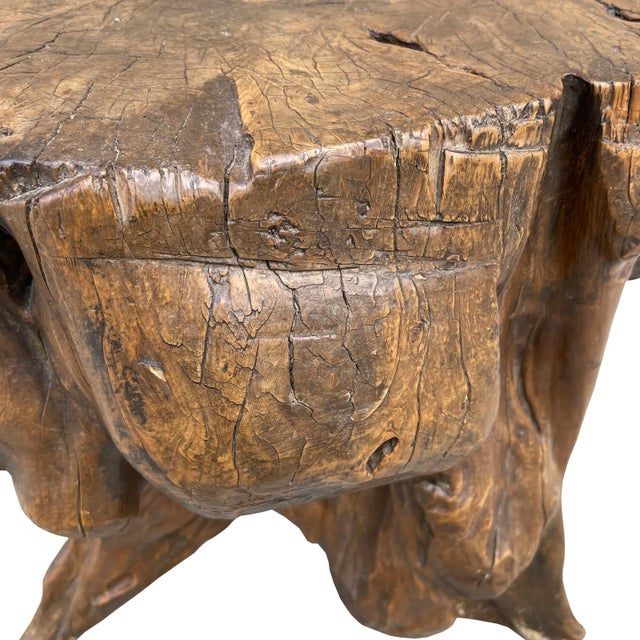 18th Century Chinese Qing Dynasty Scholar's Rootwood Stool For Sale - Image 11 of 13