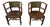 Vintage Organic Arts & Crafts Style Curved Rail Back Accent Chairs – Pair For Sale