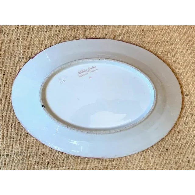 Ceramic Hand Painted French Chinoiserie Dish For Sale - Image 7 of 9