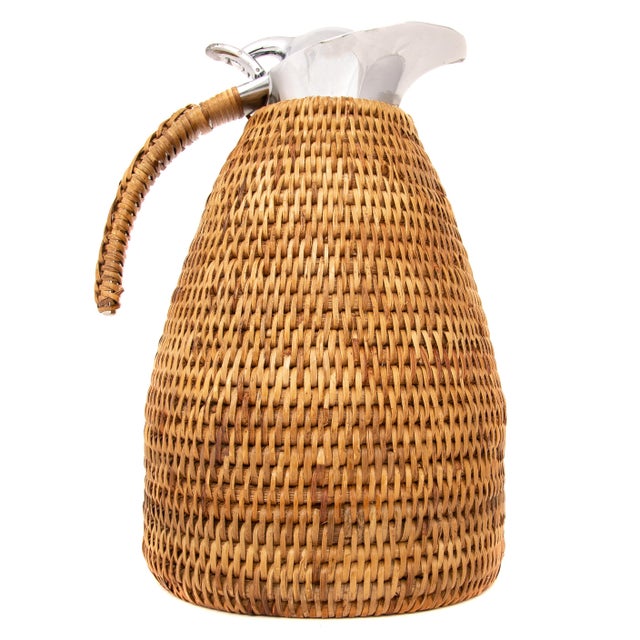 Boho Chic Artifacts Rattan 1.5 L Thermos For Sale