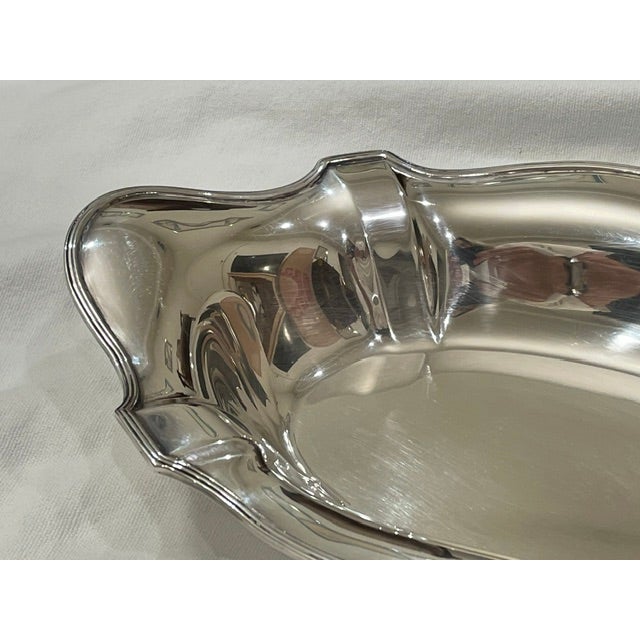 American Antique Gorham "Plymouth" Sterling Silver Oval Serving Bowl for Bigelow, Kennard & Co. For Sale - Image 3 of 6