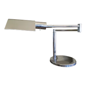 Vintage Koch & Lowy Articulating Swing Arm Chrome Desk Lamp