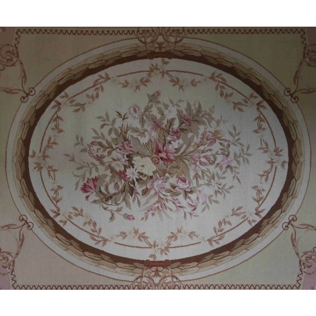Hand-woven rug from Abusson. Very good condition. Rich floral decor. The rug is lightweight. Can be used on the wall,...