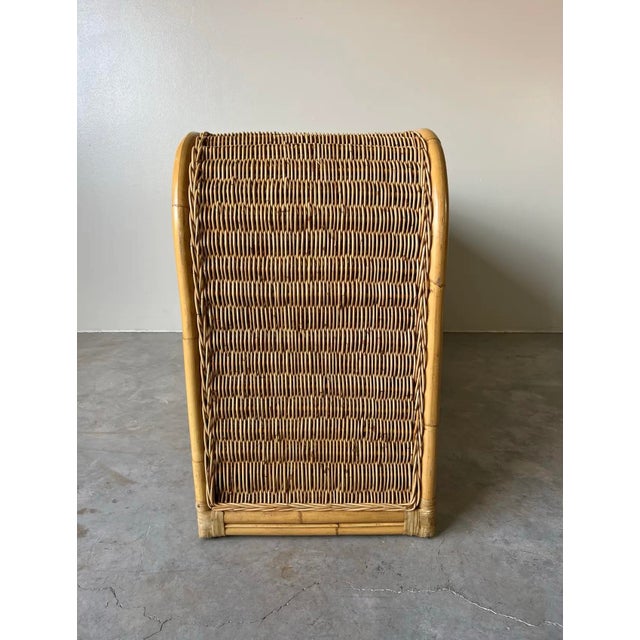 Vintage Coastal Organic Bamboo and Rattan Six - Drawers Waterfall Top Dresser/ Sold For Sale - Image 10 of 12