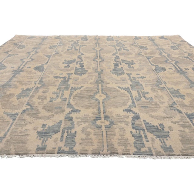 Contemporary Vintage Ikat Area Rug 07’10 X 10’00 For Sale - Image 3 of 9