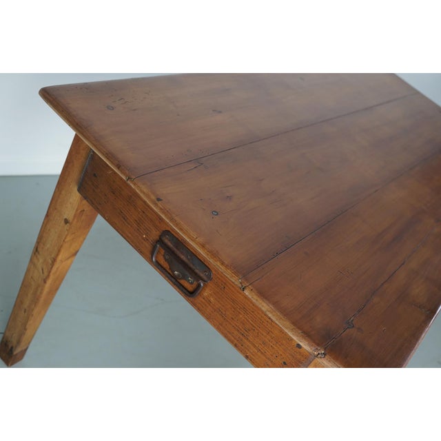 20th Century Rustic Farmhouse French Fruitwood Dining Table, 1890s For Sale - Image 9 of 17