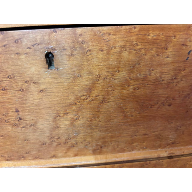 1990s 2 Drawer Birdseye Maple Dresser For Sale - Image 6 of 8