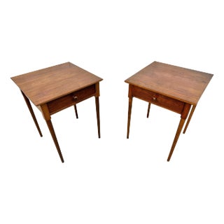 Vintage Quality Shaker Style Walnut Nightstands - Set of 2 For Sale