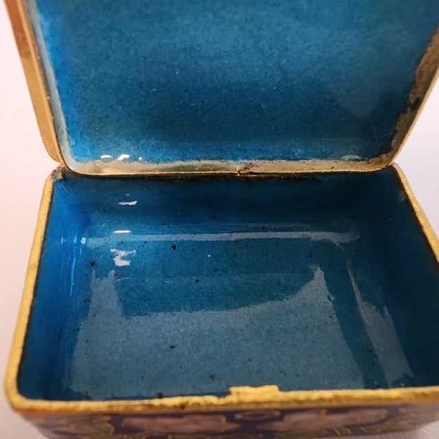 Mid-20th Century Japanese Ginbari Cloisonné Enamel "Papilio" Box For Sale - Image 11 of 17