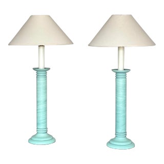 Pair of Vintage Kostka Table Lamps, Made in France For Sale