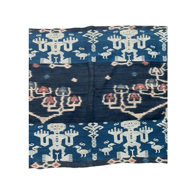 Rare Ikat Textile From Sumba Stunning Tribal Motifs & Colors, Indonesia C. 1950 For Sale - Image 9 of 9