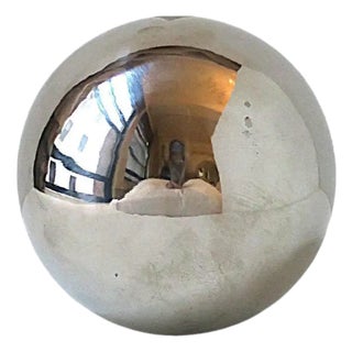 Chrome Sphere, Postmodern Decorative Object, Circa Late-20th Century For Sale