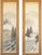 Lovely pair of smaller Japanese, partially printed and partially painted, monochrome scrolls depicting mountain landscapes...