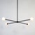 Black Globe Chandelier 4, Black, 26.5in H, 3 Inch Glass Globes, by Research.Lighting, Modern, Minimal Hanging Light For Sale - Image 8 of 11