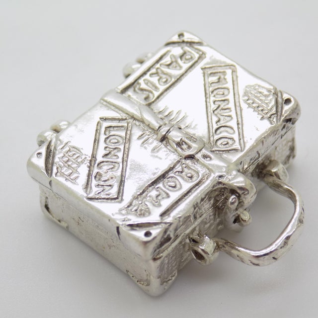 Vintage Italian Handmade Silver Luggage Box, Italy, 1970s For Sale - Image 6 of 14