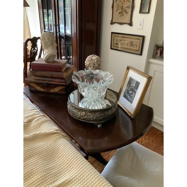 French Vintage French J. G. Durand Crystal Centerpiece Bowl. A Great Serving Bowl or Accent Piece for Palm Beach Regency & Grandmillennial Decor For Sale - Image 3 of 8